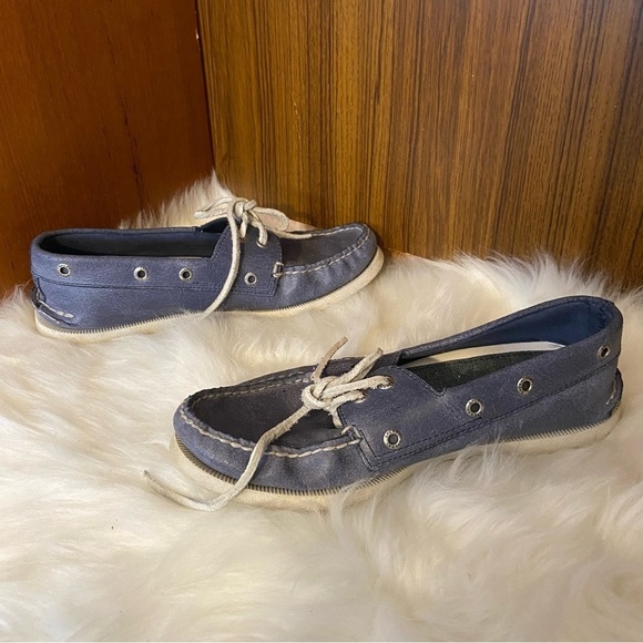 Sperry men’s blue boat shoes in size 7 - Picture 2 of 9